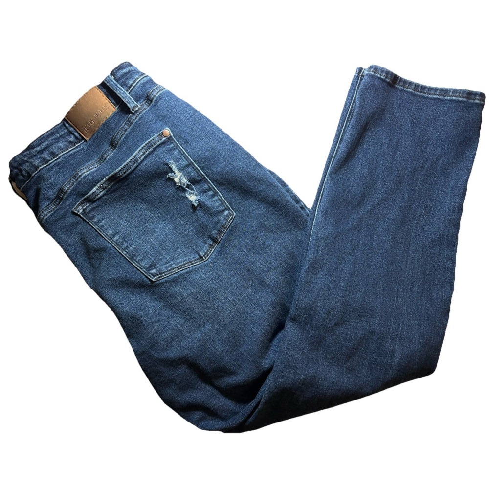 Judy Blue Distressed Ripped Skinny Jeans Women Size 22W Denim‎ Flannel Print
